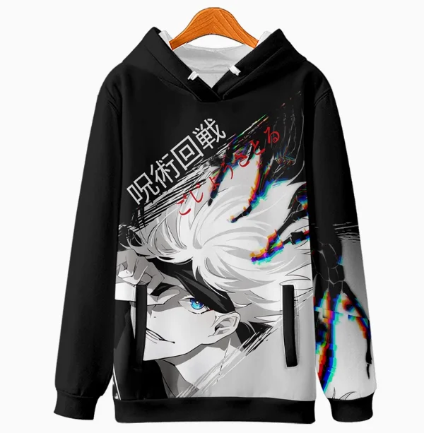 Anime Satoru Gojo Hooded Hoodie Cosplay Costume Autumn Winter Men Women Coat Jacket Loose Tops