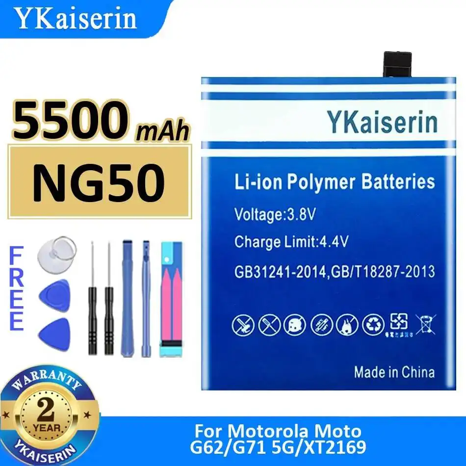 

NG50 Reliable Replacement 5500mAh For Motorola Moto G62 G71 5G XT2169 High Capacity Mobile Phone Battery