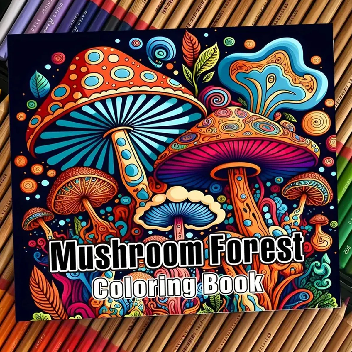Enchanted Mushroom Forest Coloring Book for Kids Teens Adults, Fantasy Fairy Tale Mushroom Cottage Magical Nature Drawing Activity Book, Thick No Bleed Paper Cottagecore Themed Art Workbook, Ideal Gift for Boys Girls & Fantasy Art Fans