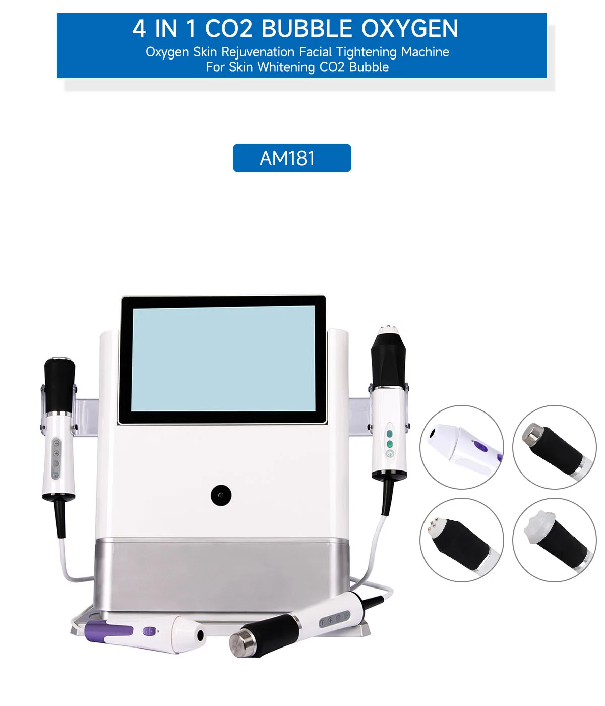 휴대용 스킨 케어 이산화탄소 버블 산소 요법, 얼굴 피부 분석, 미용 기계, 4 in 1 máquina de oxígeno facial maquina de oxigeno facial 피부 관리기기 다용도 미용기기 산소버블머신 방수 워터 필링기 유압 co2피부