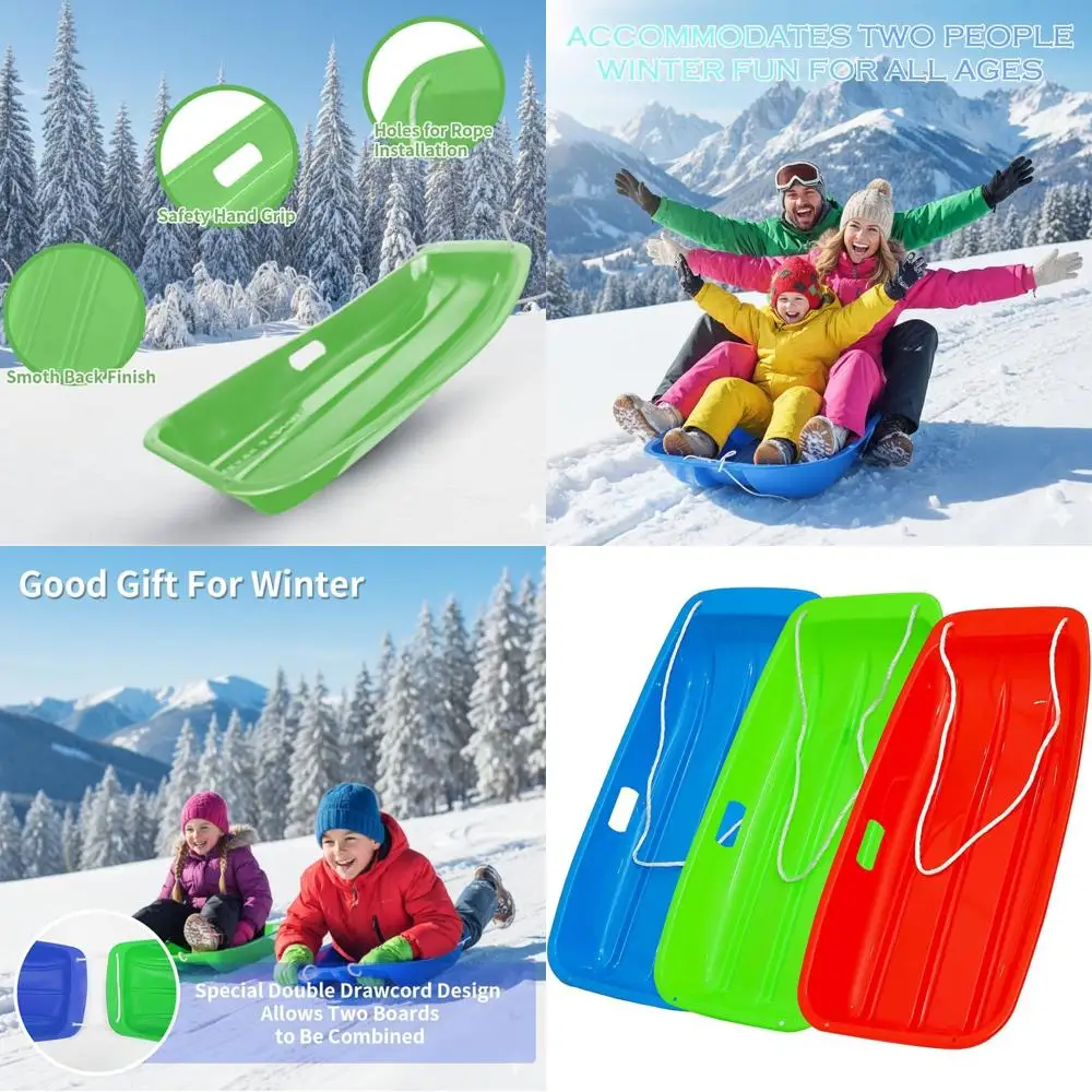 

Durable 35 All-Season Sled for Two | Reinforced Design | High Weight Capacity | Suitable for Snow, Beach, and Park