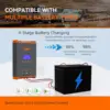 Powmr-ソーラー充電コントローラー,ソーラーレギュレーターパネル,並列アップ,鉛蓄電池リチウム電池用12ユニット,60a,12v,24v,36v,48v 5