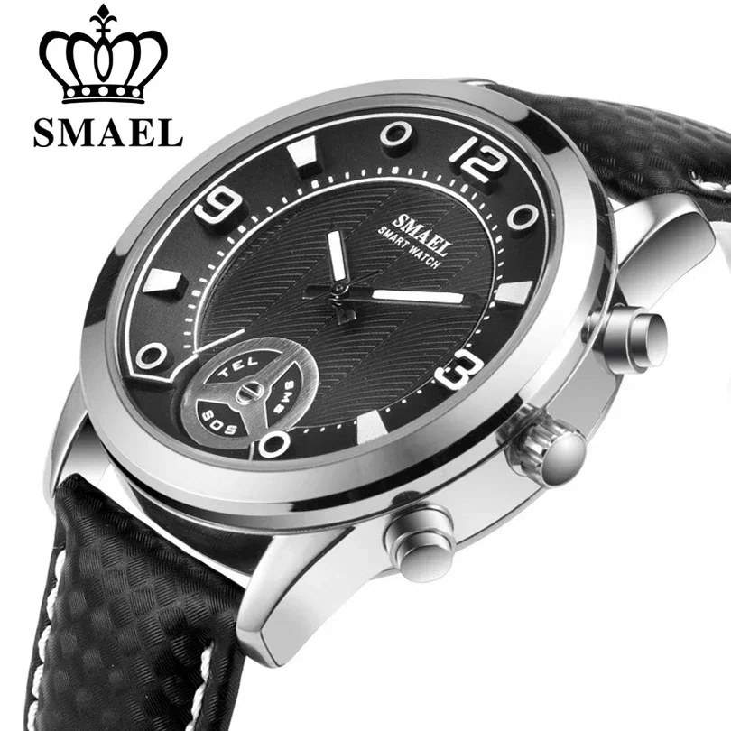 

SMAEL Smart Watch Men Waterproof Sleep Monitor Bluetooth Men Sport Alloy Watches Call Reminder Smartwatch for Android and IOS