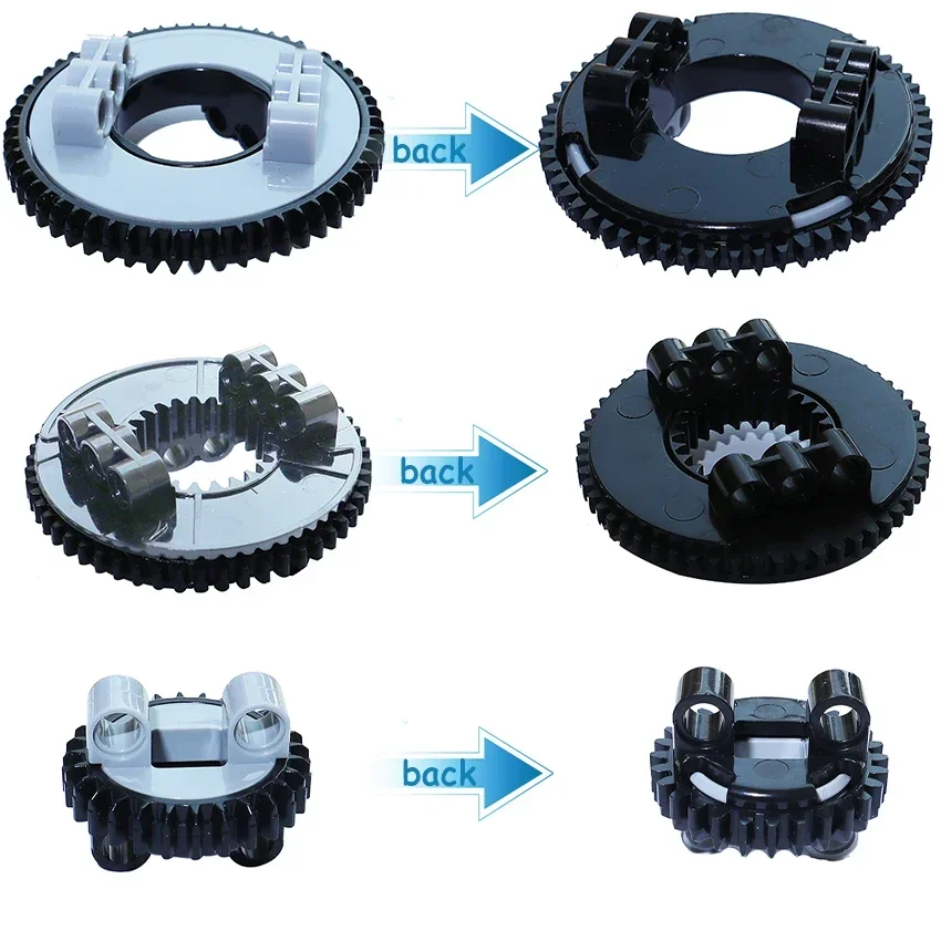 MOC Technical Parts Building Block Bricks High-Tech Parts 28 56 60 Tooth Turntable 18938 18939 48452 50163 99009 99010 2855 2856