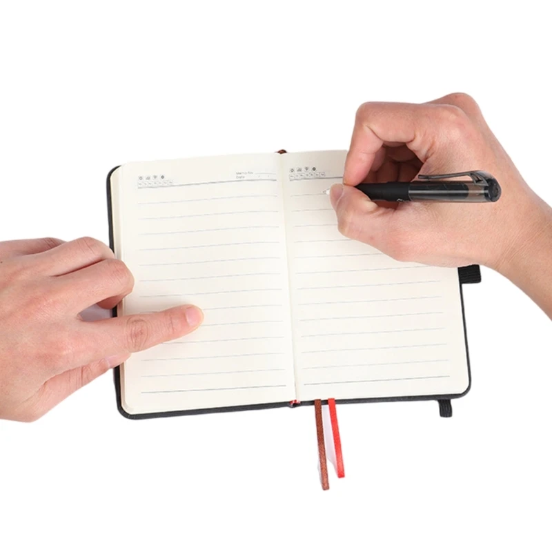 E9LB Карманные блокноты с эластичным ремешком, застежкой, прорезью для ручки, лентой, книжной меткой