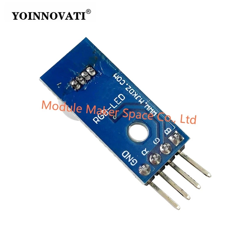 DC5V 10mm RGB LED Module - Common Cathode, Tri-Color (Red Green Blue), Programmable Full-Color LED for Arduino/DIY