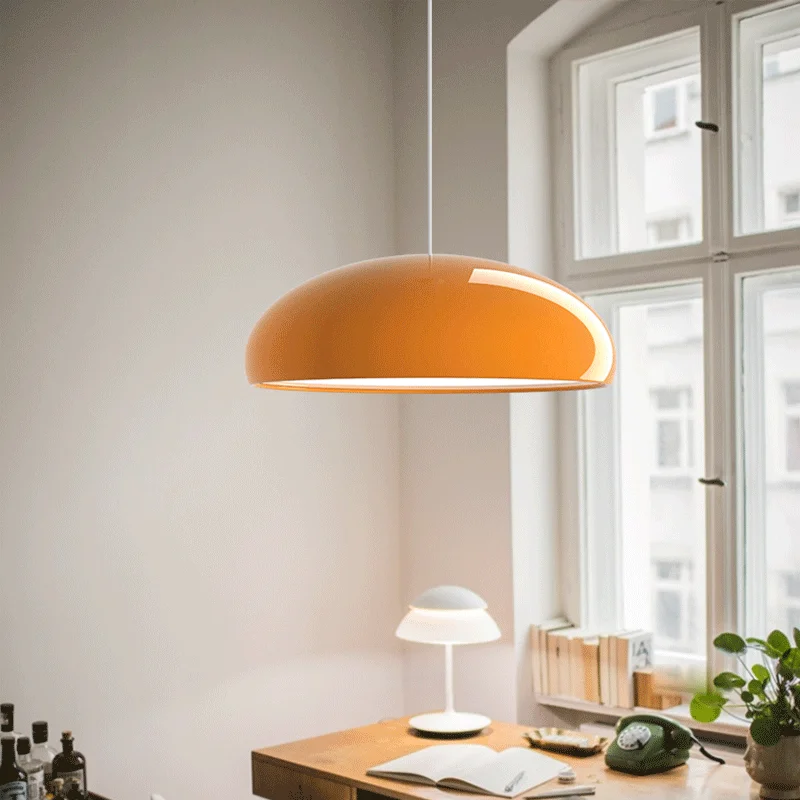 Średniowieczna makaronik restauracja wisząca lampa Bauhaus Retro Nordic lampa studyjna pojedynczy klosz kawiarnia stół Bar sufitowy Lighti