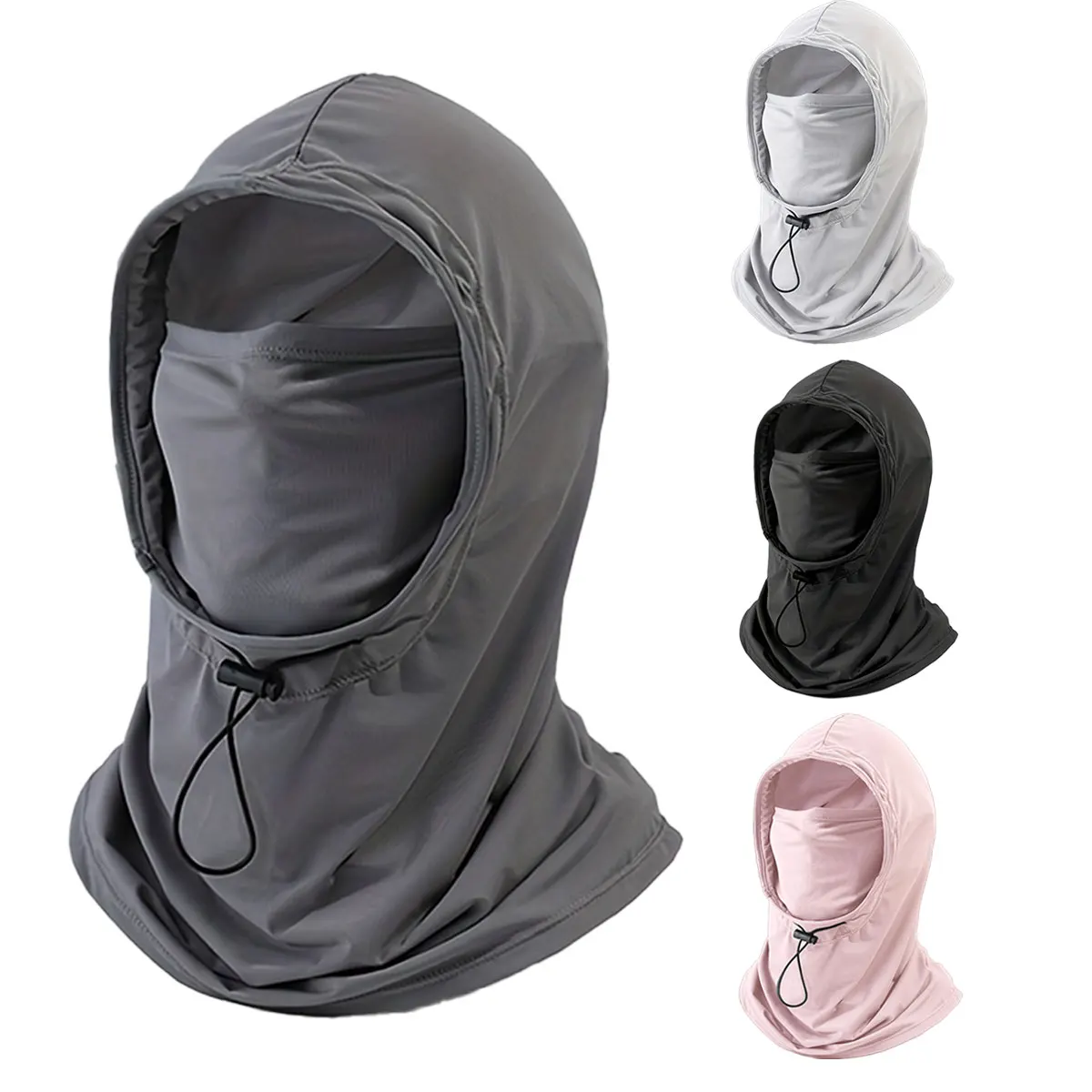1/2 Stück Sturmhaube für Herren und Damen, Gesichtsmaske, Sonnenschutz/UV-Schutz, atmungsaktiv, lange Halsabdeckungen für Radfahren, Motorrad, Angeln – Detail 1