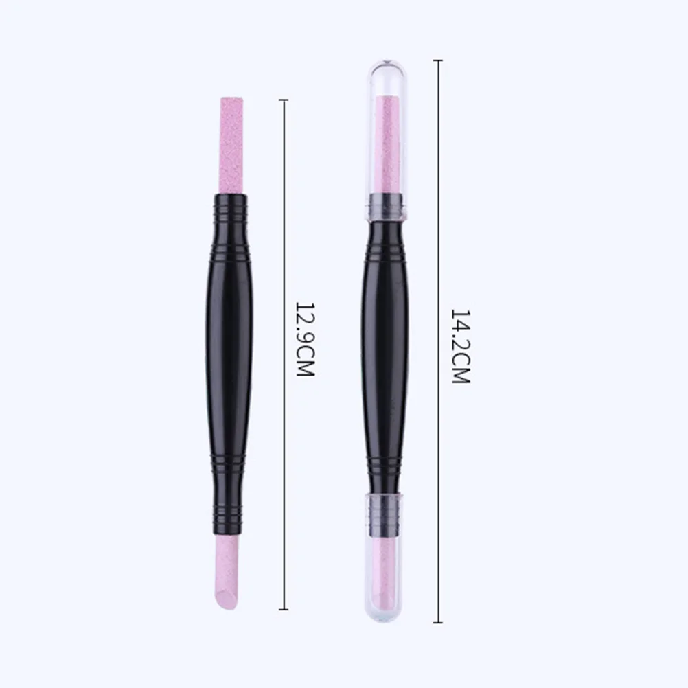 3 pçs lixa de unhas buffer premium cutícula vara caneta para extensões de unhas polonês e remoção de cutícula leve manicure lixa arquivo