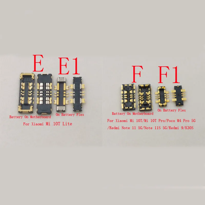 2-10Pcs Battery Charger Flex FPC USB Lcd Display Connector Plug For Xiaomi Mi 10T Lite Redmi Note 11 11S K30S 9 Poco M4 Pro 5G