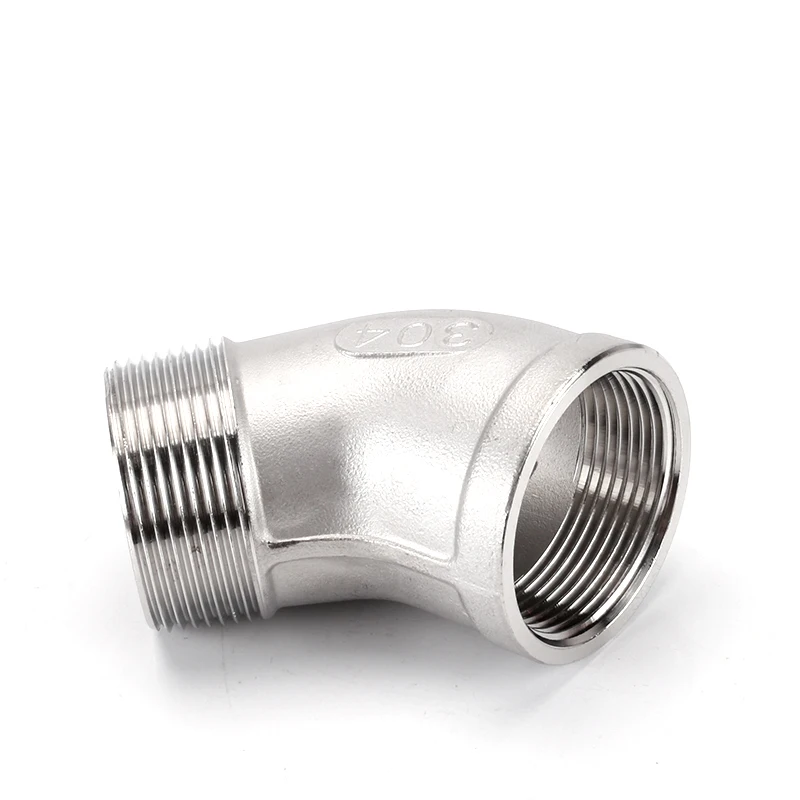 

45 Degree Elbow 1/8"1/4"1/2"3/4"1"1-1/4"1-1/2"2"3"4" BSP Female/Male Thread Connector Coupler 304 Stainless Pipe Fitting Adapter