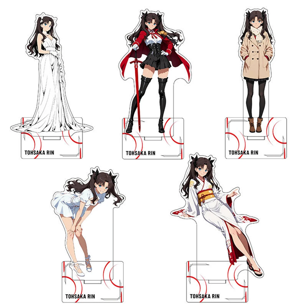 

15CM Anime Tohsaka Rin Acrylic Stand Model Keychain Figure Cosplay Characters Ornament Accessories Collection Gifts Goods