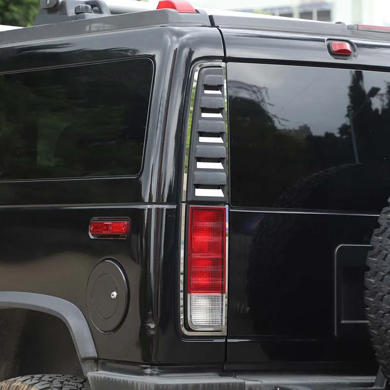 

For Hummer H2 2003-2009 Stainless Steel Silver Car Tail Light Lamp Trim Bezel Cover Trim Sticker Car Accessories