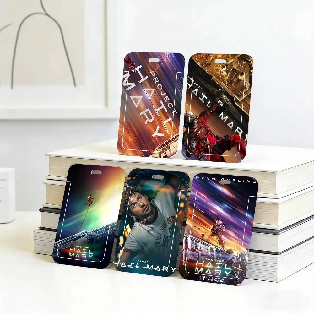 1pc Project Hail Mary ID Card Sleeve School Card Access ID Card Bus Meal Card Protective Sleeve Easy Push