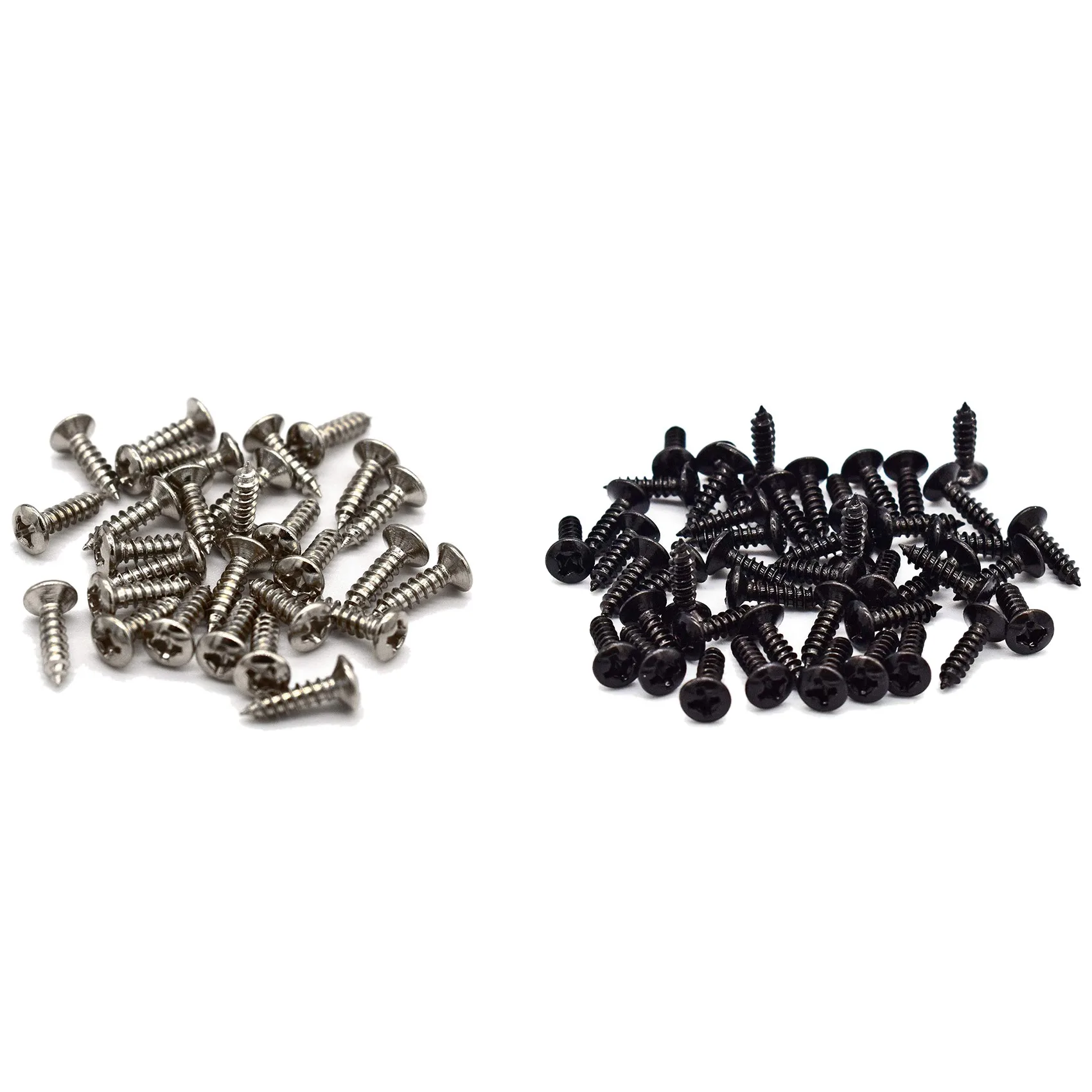 

M15K-200 Pcs Guitar Bass Pickguard Screws For Strat & Tele,Silver & Black