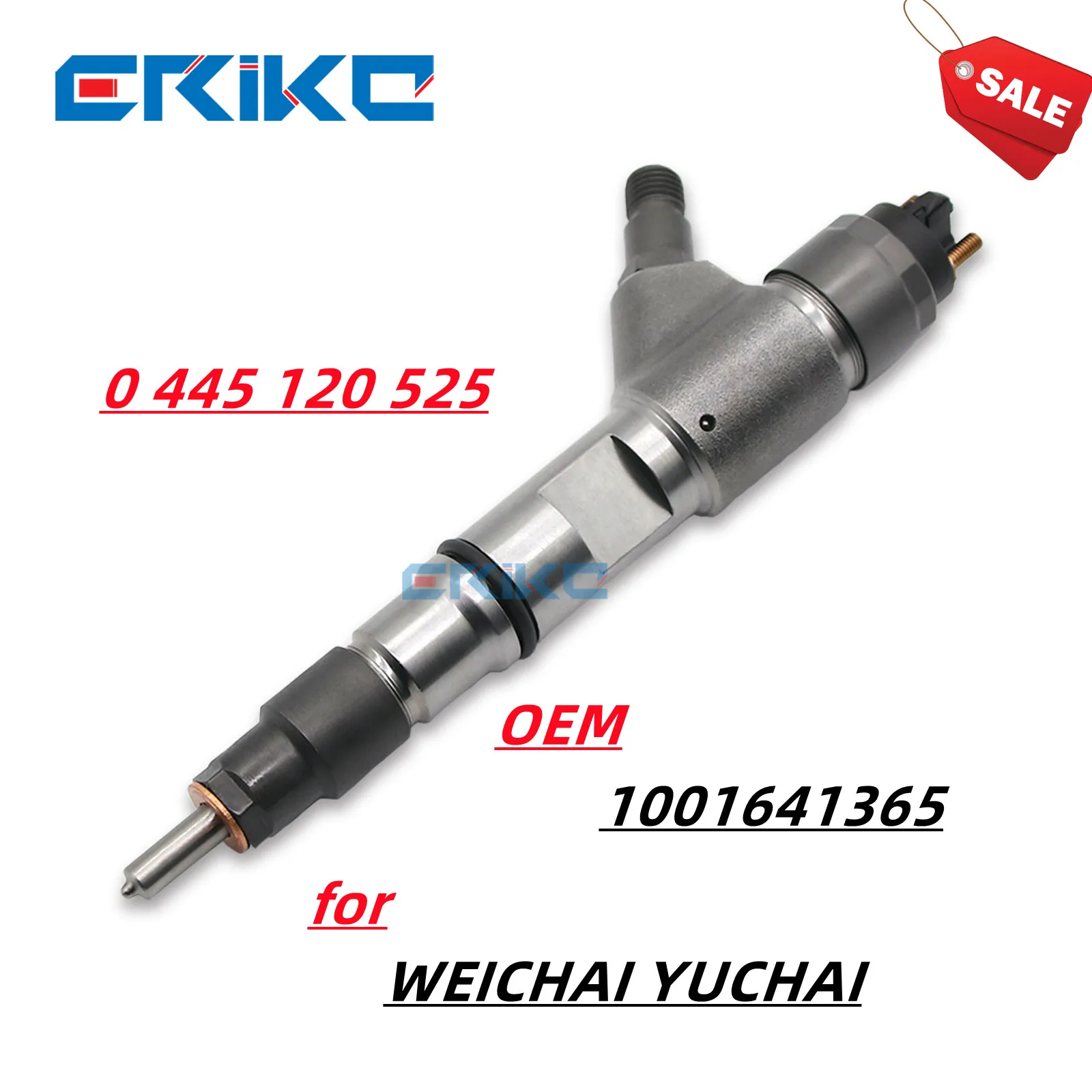 ERIKC 0 445 120 525 1001641365 Diesel Fuel Inejctors 0 445 120 525 100 Common Rail Injector 0445120525 for WEICHAI YUCHAI