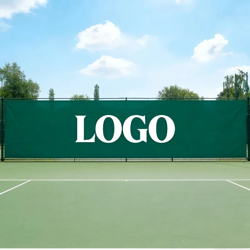 Tennis Windscreen with Print 2 X 12m PVC Vinyl Wind Break Court Fence Available for Customization