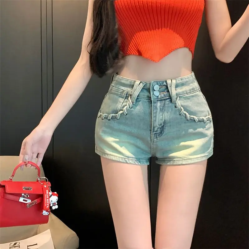 

Новые летние эластичные брюки для джинсовых шорт с низкой талией