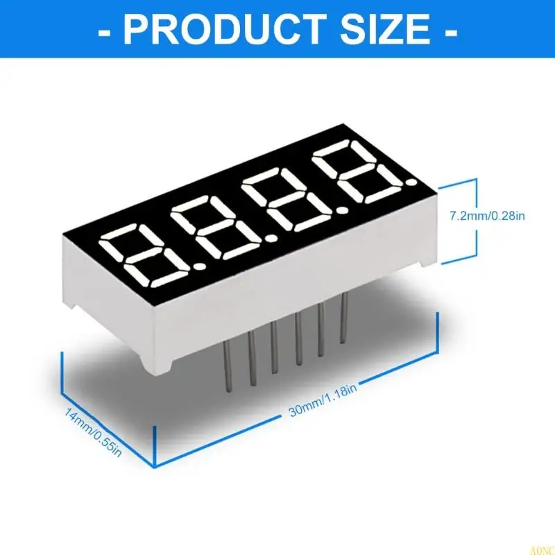 A0NC Pantalla digital LED roja 4 dígitos para interfaces electrodomésticos que mejora brillo Operación energéticamente