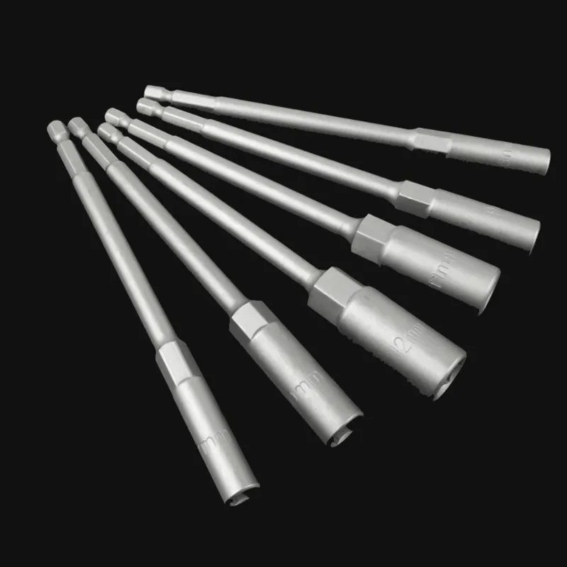 Electric Drill Socket Head Bolt Nut Driver Bit Impact Drill Bits Adapter Wrench Extension Bar 150mm 8-14mm Home Repair Tool
