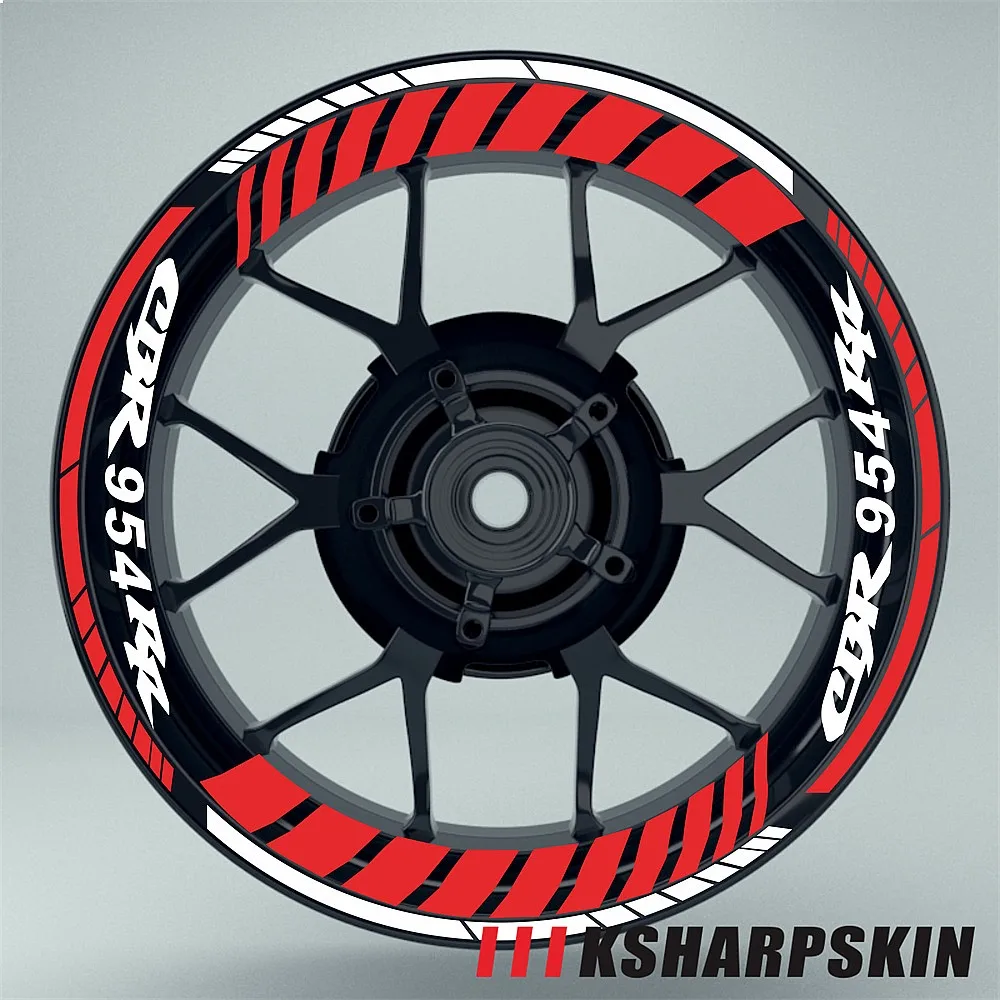 Multiple Color Waterproof Reflective Motorcycle Tire Stripe Decals Stickers for HONDA CBR954RR