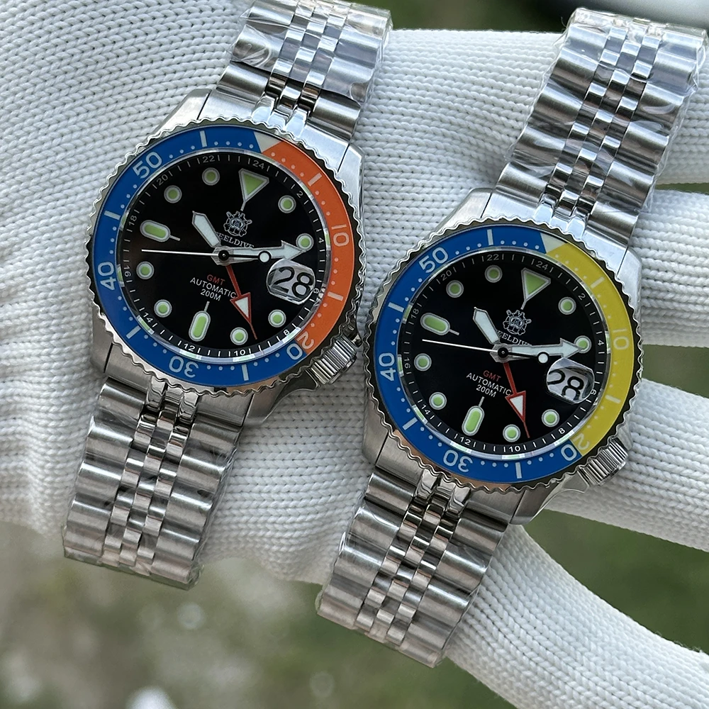STEELDIVE SD1973L Limited Supply NH34 GMT Watch Sapphire Bezel