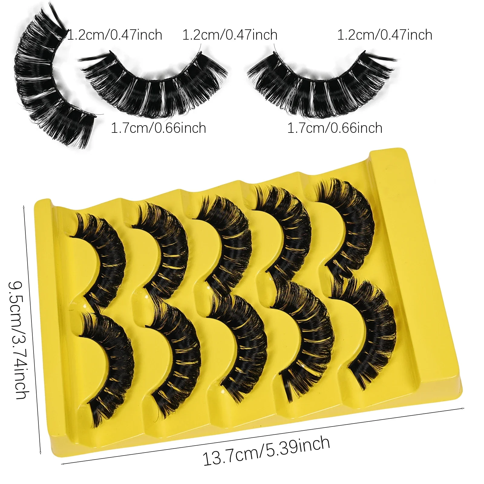 5 paia DD Curl Russian Strip Lashes Fluffy Volume ciglia finte DD Curl drammatico disordinato ciglia finte Make Up