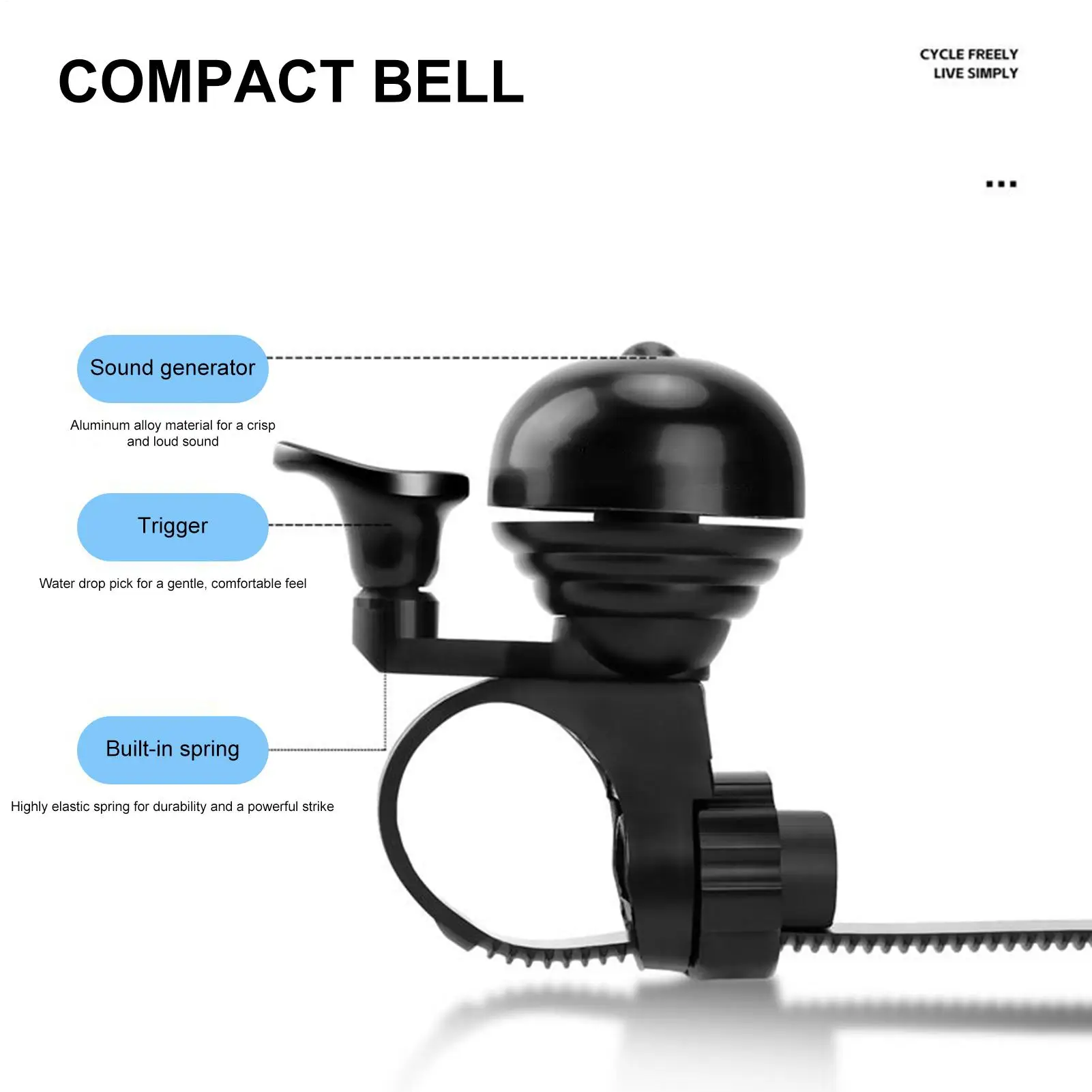 

Звонок для езды на велосипеде, велосипедный рожок, громкий звук, четкий звук, оповещение, колокольчик для горных велосипедистов, студентов, городских велосипедистов, занятых улиц