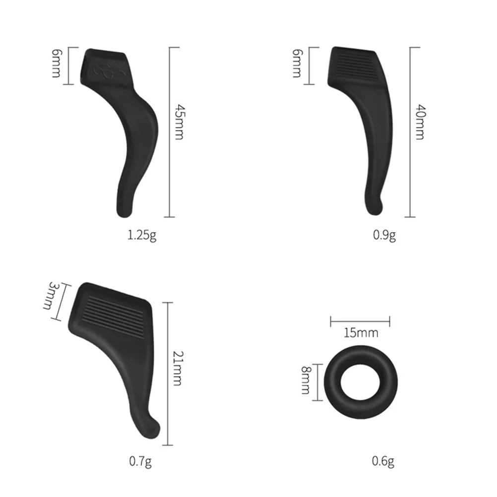 

Glasses Anti- Silicone Eyeglass Frame Grips Retainer Ear Hooks Temple Tips Round Retainers for Sunglasses