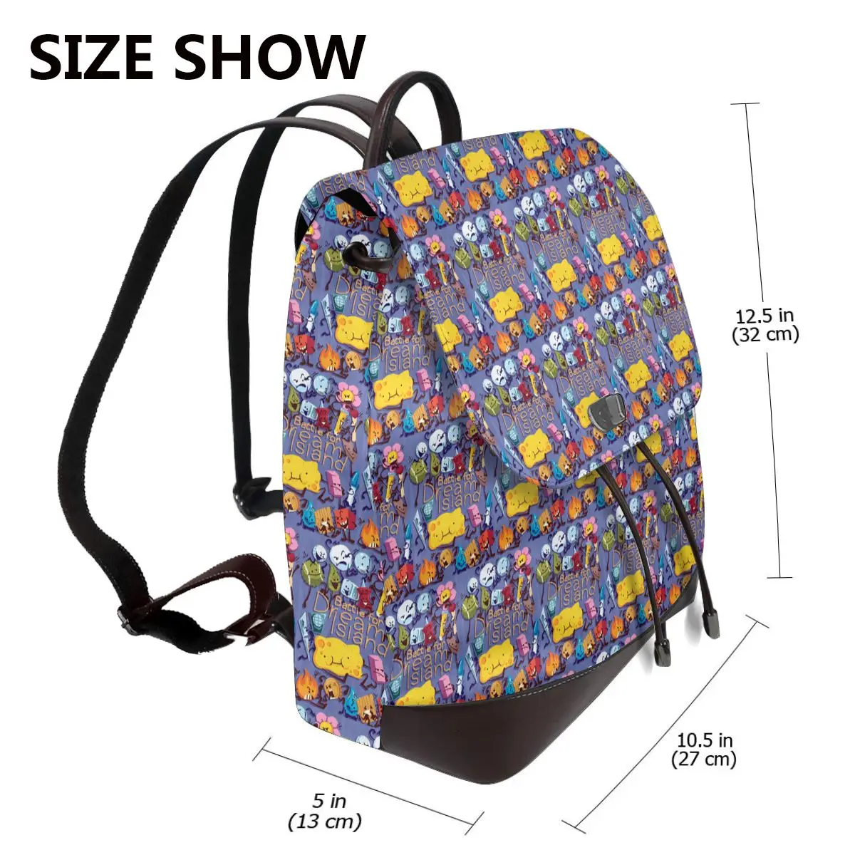 BFDI Four BFB Bookbag School Student Bags Hiking Travel Daypack for Women Fashion Derma Backpack