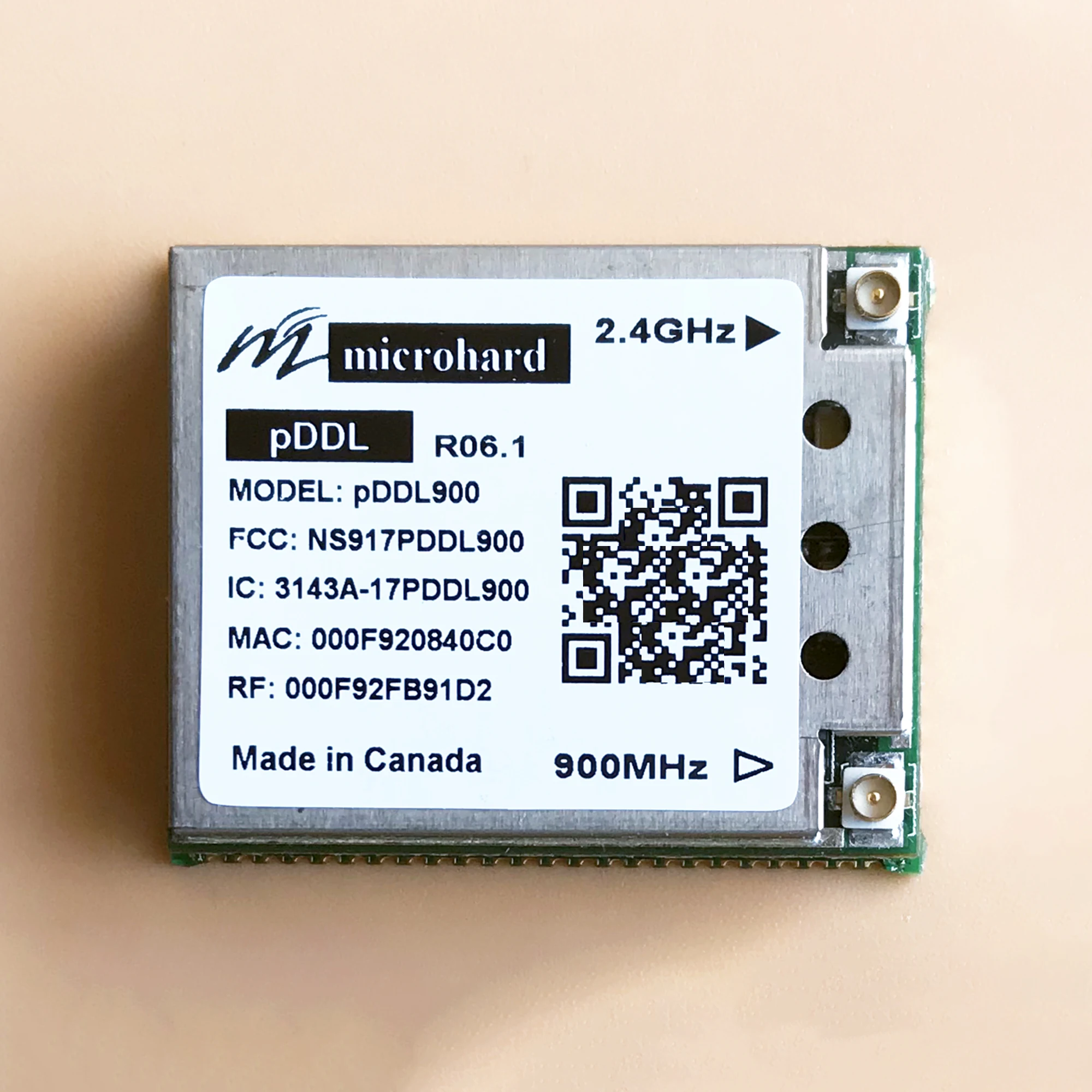 

Microhard pDDL900, двухчастотные модули 900 и 2,4G MHS118100