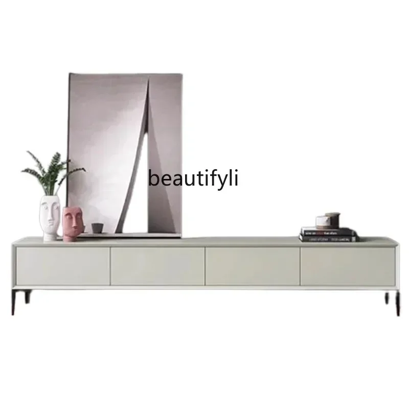 

Solid wood TV cabinet modern, home living room Italian multi-function, coffee table locker combination