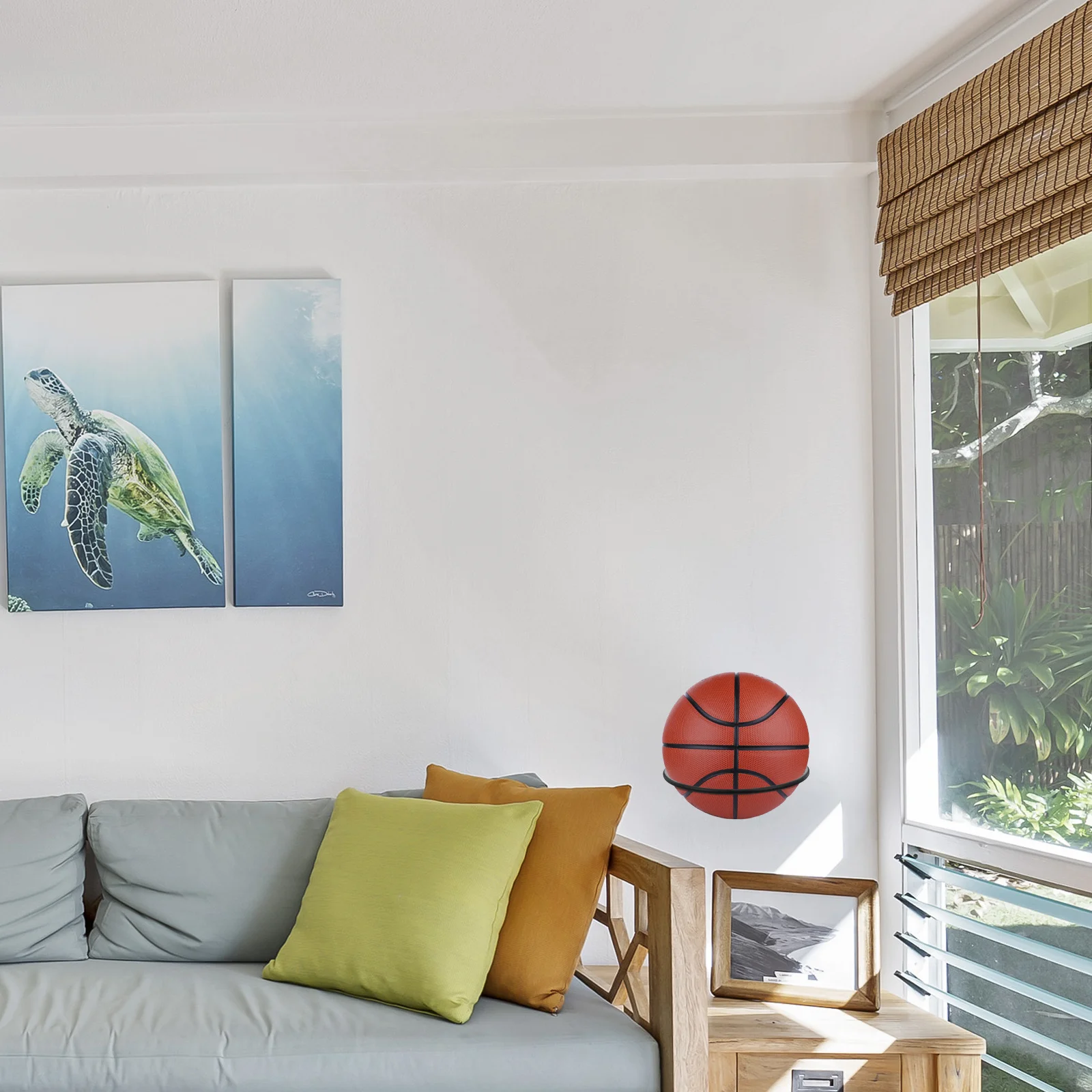 

2Pcs Basketball Holder Iron Balls Storage Mounted Display Rack Durable Space Saving Basketball Holders for Balls