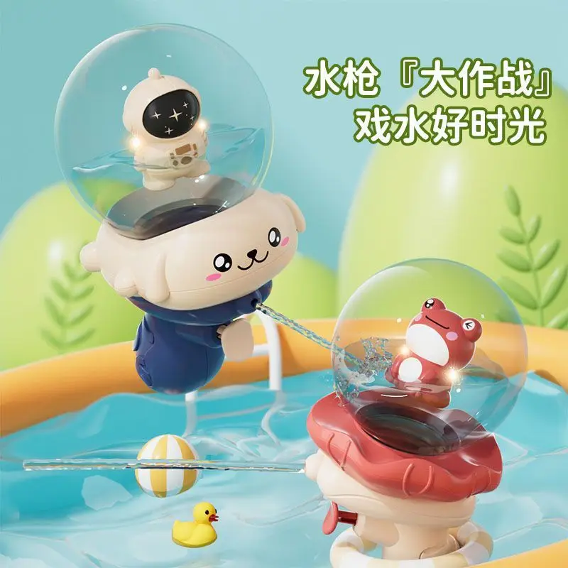 Pistola ad acqua Estate Pistola a spruzzo d'acqua all'aperto Gamma Piscine da spiaggia Battaglia d'acqua Divertimento Gioca Piccoli giocattoli Bambini Rana leggera Astronauta 15,6 cm