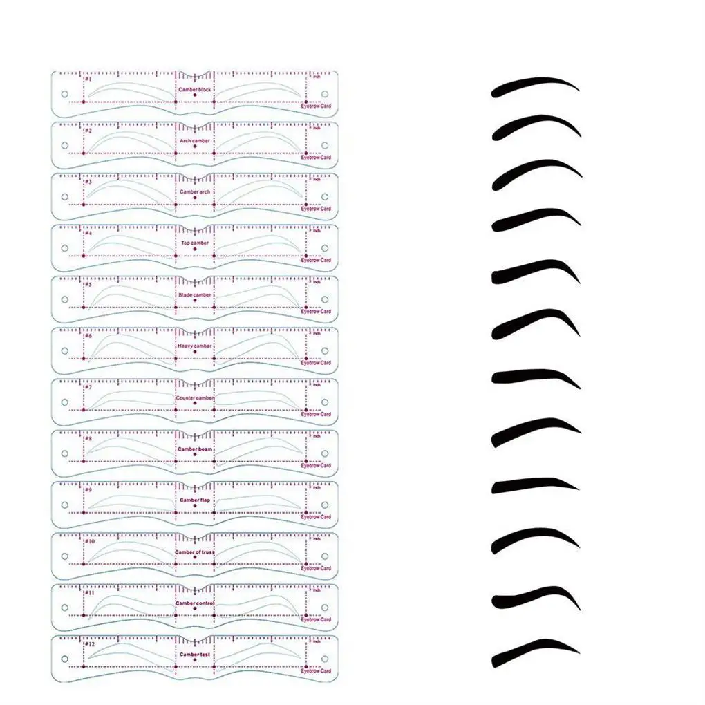 EyeblogugStbbles-Ensemble d'accessoires de maquillage intérieur, accessoires de toilettage, planche de guidage des sourcils, outil de guide de dessin réutilisable