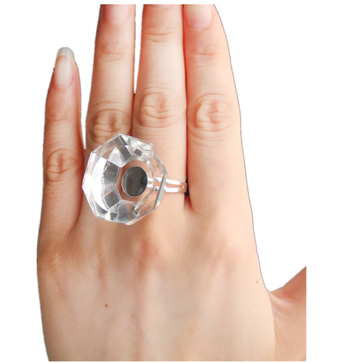 حامل أكواب حلقي لتمديد الرموش من الزجاج الكريستالي للاستخدام التمهيدي اللاصق للرموش يُبقي باردًا أطولًا ولا حاجة للتنظيف مع غطاء