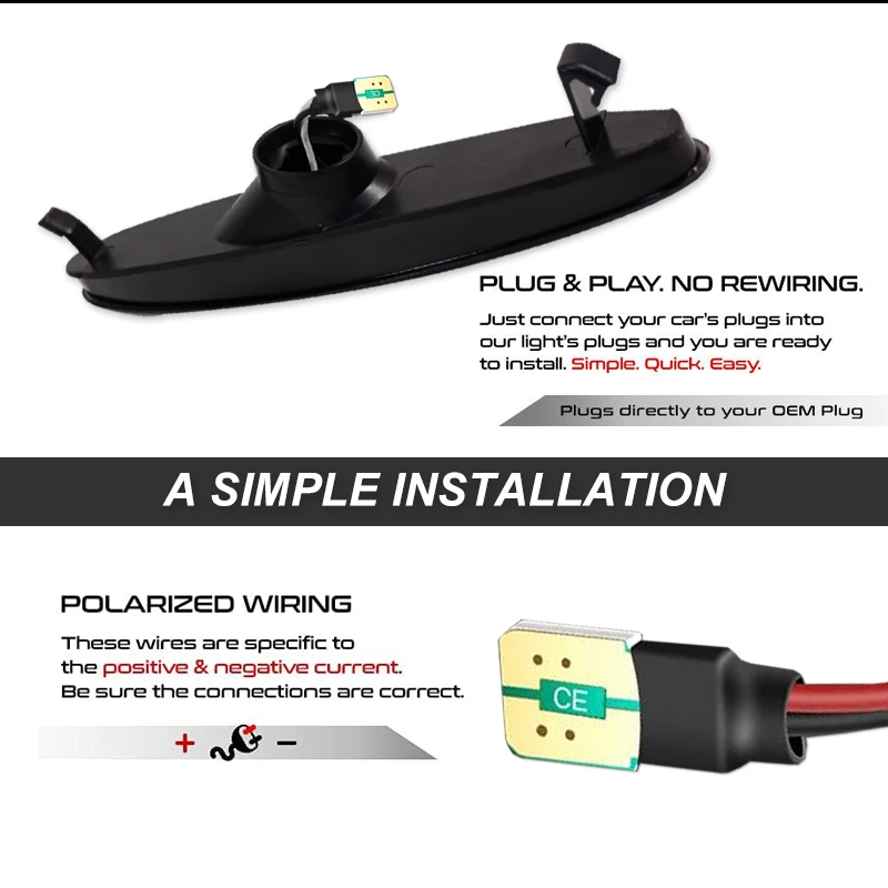 مجموعة مصابيح العلامات الجانبية للحاجز الأمامي LED بالكامل من iJDM لسيارة مازدا 2003-2008 6، استبدل علامات جانبية كهرمان OEM