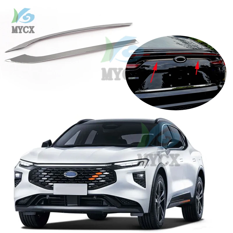 

Stainless Steel Rear Trunk Lid Cover Trim Car Auto Decoration Rear Trunk Streamer Tail Gate Cover Trim For Ford EVOS 2022