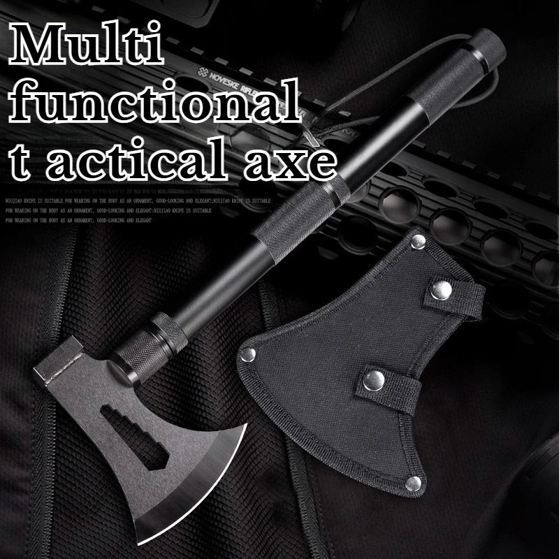 The EDC Multi-functional Camping Tactical Axe Is A High-quality Portable Household Firewood Cutting and  Emergency Hand Tool
