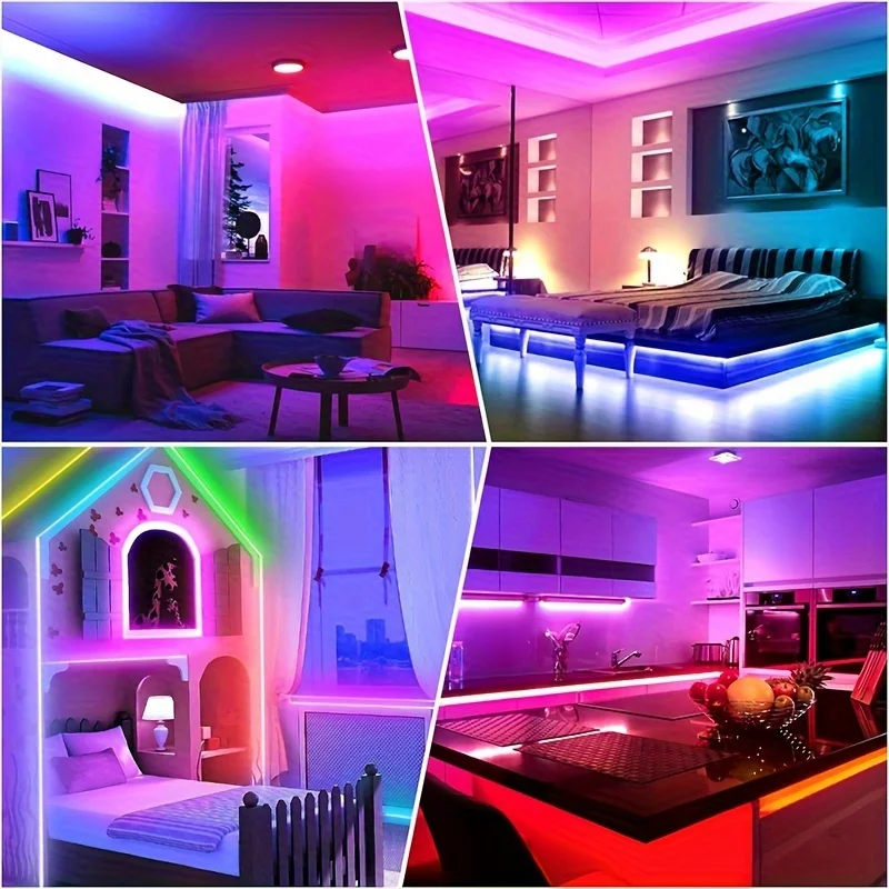 5050 RGB LED Strip Light APP RGB 12V LED Lights Flexible LED Lamp Tape Ribbon Christmas Party Home Decor Lighting Ribbon Tape