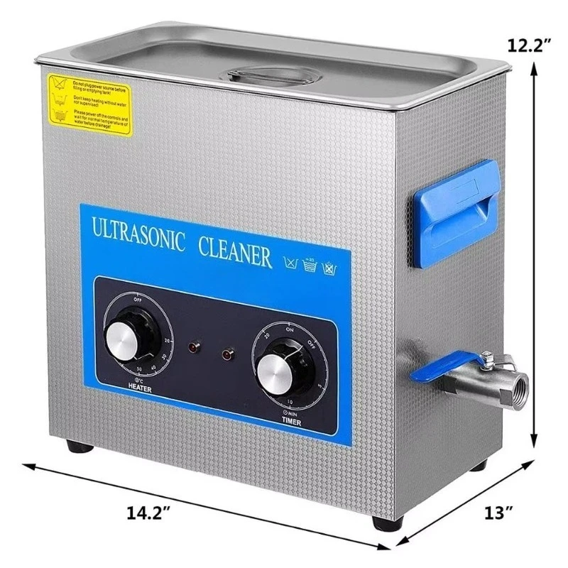 15L Ultrasonic Cleaner 304Stainless Steel Professional Knob Controlled Ultrasonic Cleaner with Heating Timer for Jewelry Watches