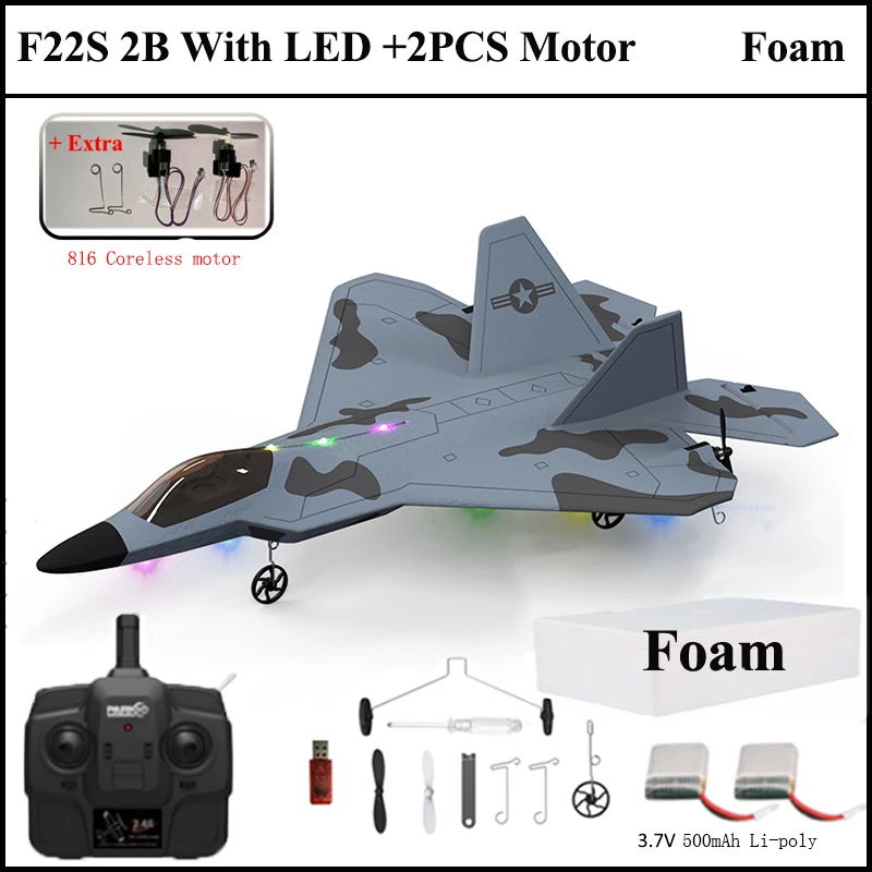 2024 neue F22S 2,4G 4CH 3D6G RC Flugzeug Raptor F22 Kampfflugzeug WLtoys A180 Upgrade Version LED Licht mit Gyroskop Out Tür Spielzeug