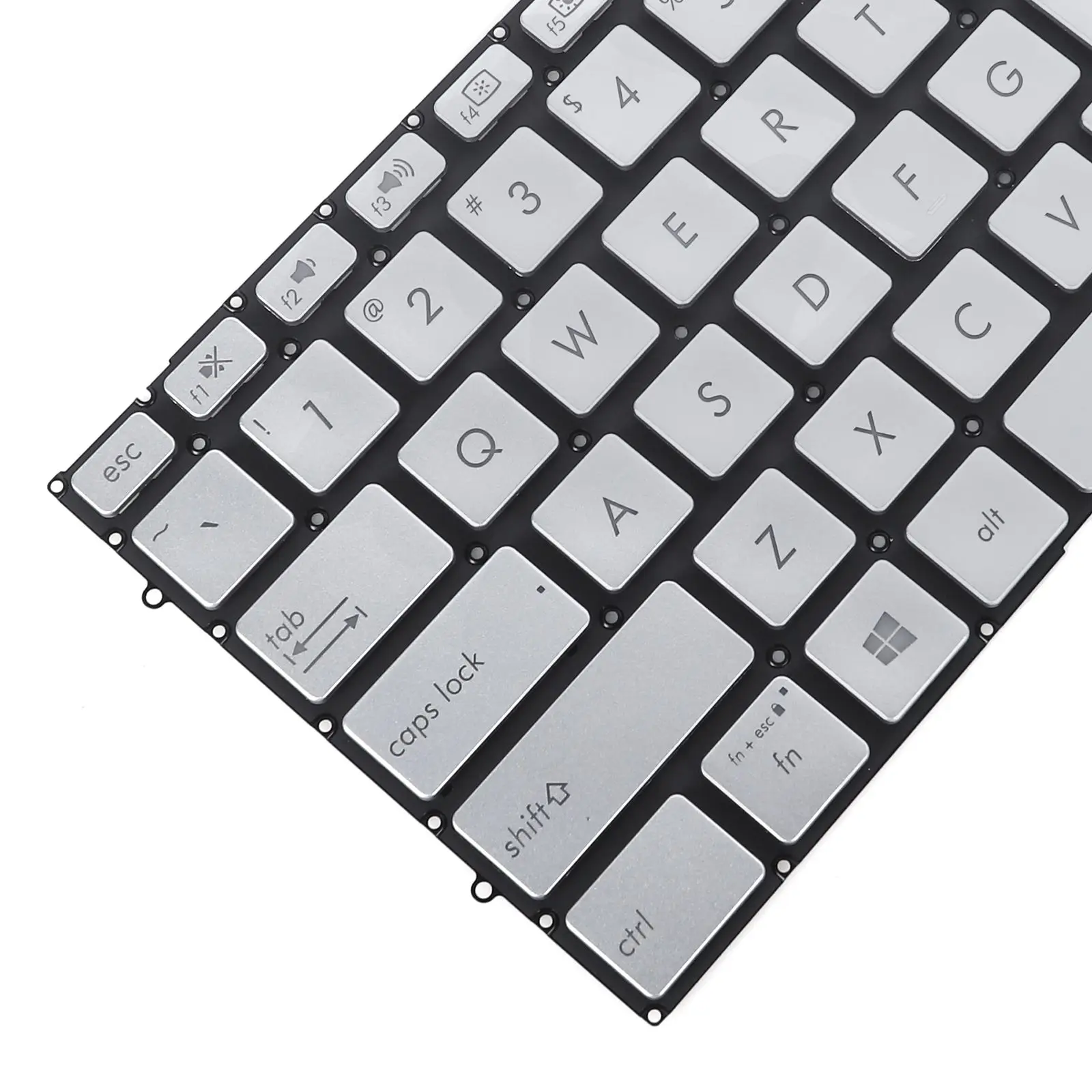 لوحة مفاتيح الكمبيوتر المحمول الأمريكية لـ ASUS ZenBook 14 UX431F UX431FA UX431FL UX431FN UM431DA فضي مع إضاءة خلفية بدون إطار #4