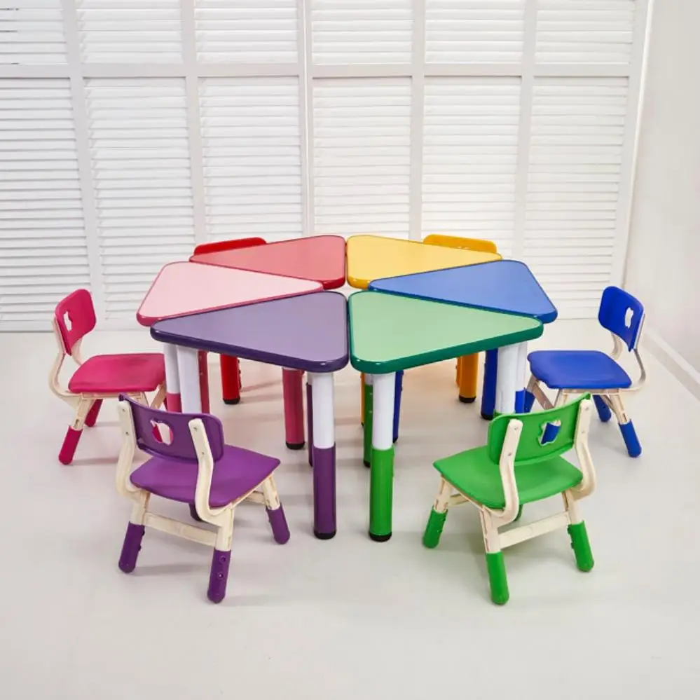 현대식 플라스틱 유치원 초등학교 어린이집 가구, 아이들 학습 테이블 놀이 책상 야외 놀이 시설 콤비