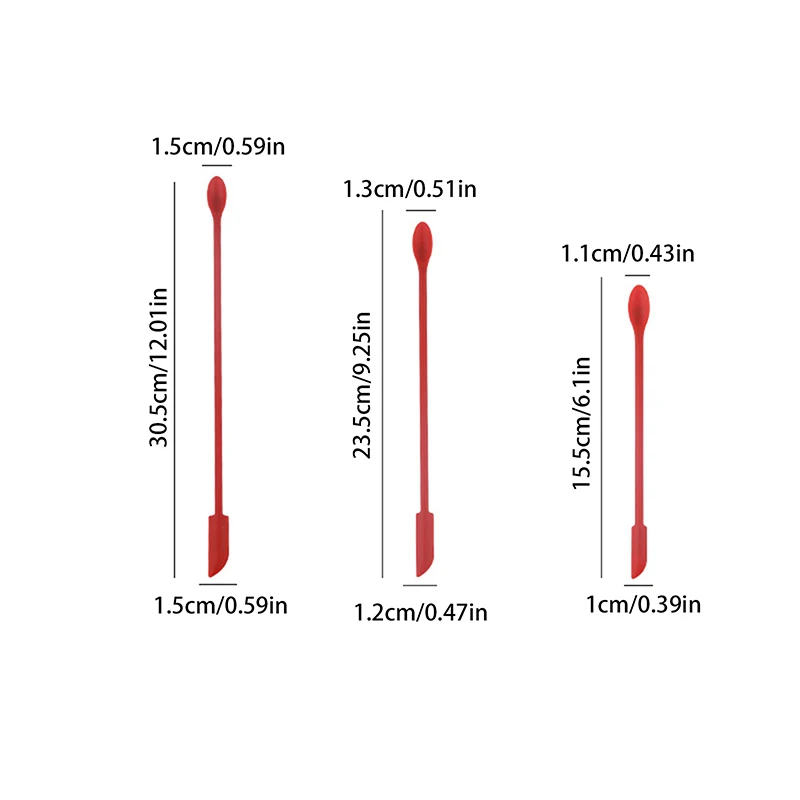 ミニシリコン化粧品ボトルスクレーパー、多用途両端ベーキングスパチュラとジャムスプーンセット