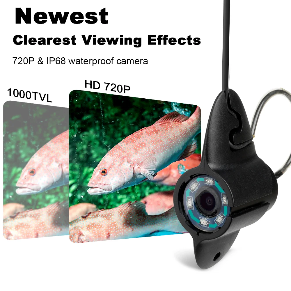 Imagem -05 - Câmera Subaquática para Pesca ir Led Night Vision Câmera de Vídeo para o Inverno Mar de Gelo 720p hd 43