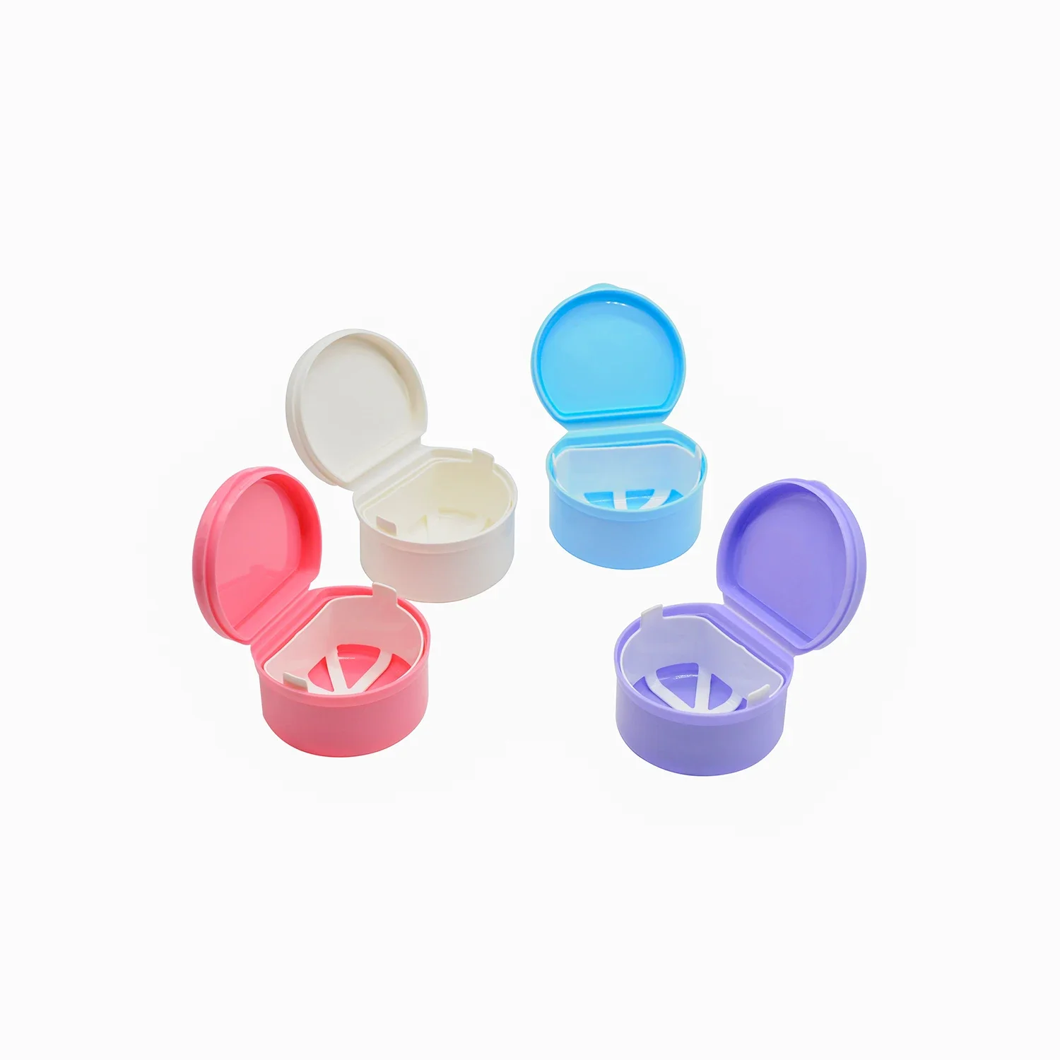 1pc Teeth Storage Organizer Denture Cleaning Box with Strainer Hygiene Brush Holder Orthodontic Braces Case Dentist Supplies