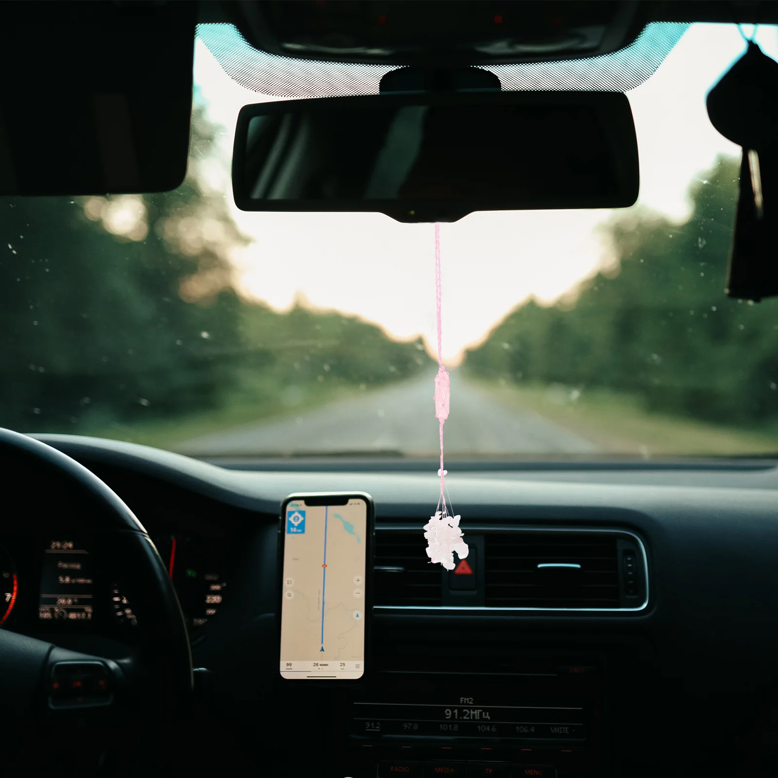 

Premium Crystal Car Hanging Decor for Vehicle Interior Stylish Irregular Pendant with Good Blessing Meaning Home Car Use