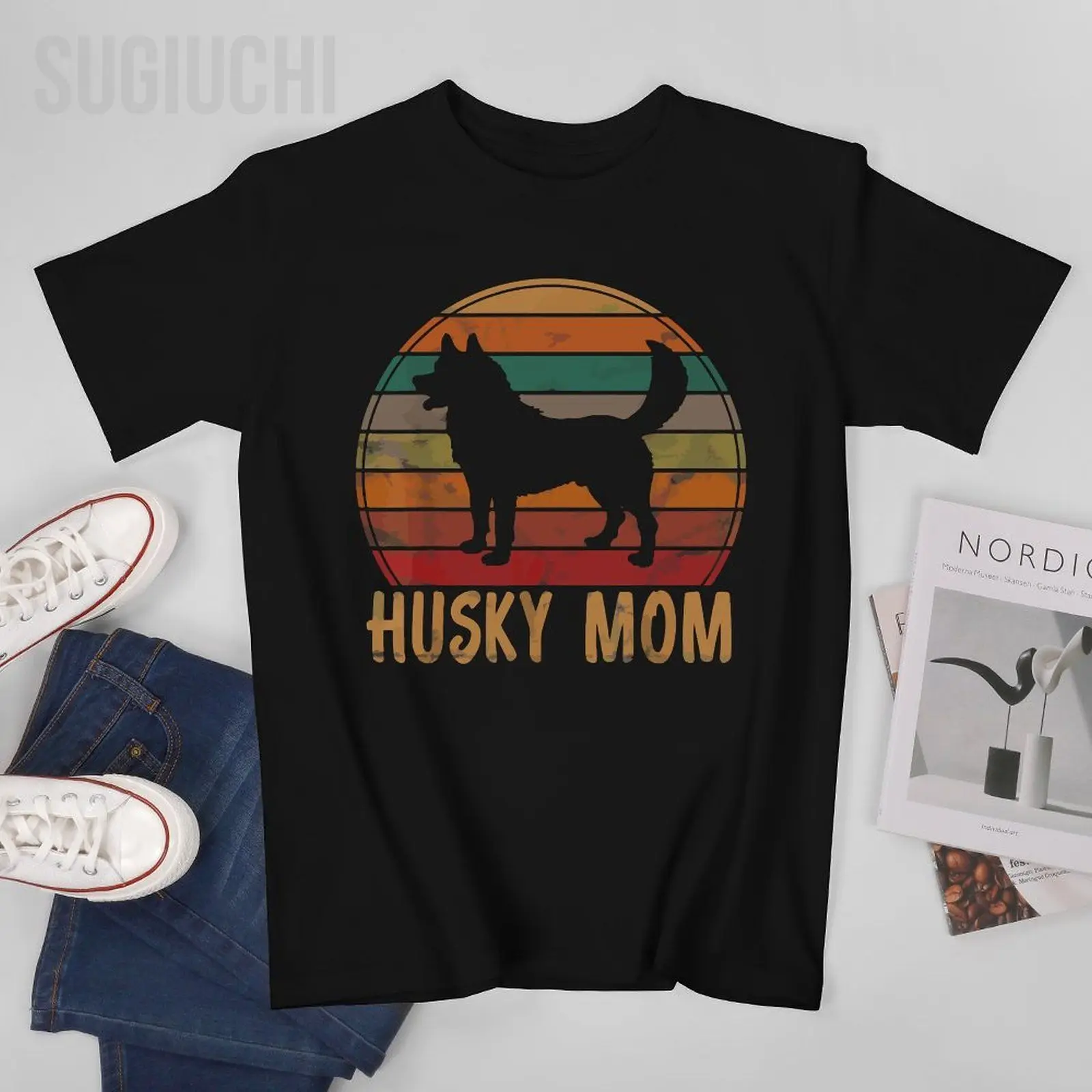 

Футболка унисекс из 100% хлопка с принтом «Мама сибирского хаски» – подарок для любителей собак, для женщин и мальчиков