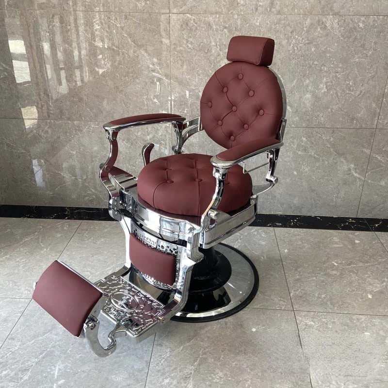 High-end retro men's oil head salon barber chair hair salon can be put down.